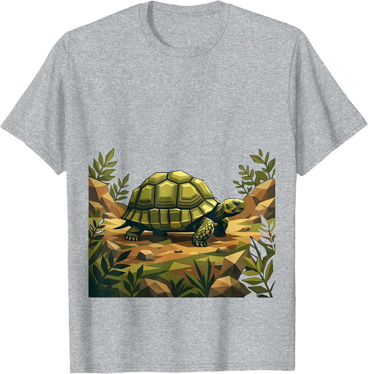 Men's Tiny Turtle Camo Youth Camouflage Design T-Shirt - Heather Grey