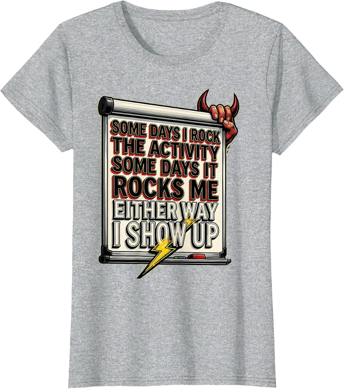 Some Days I Rock The Activity Tattoo Rock T-Shirt - Heather Grey