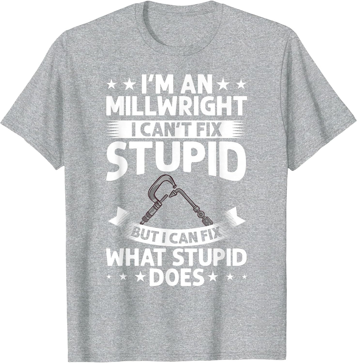 Millwright Training Industrial Mechanic Welding Tools T-Shirt - Heather Grey