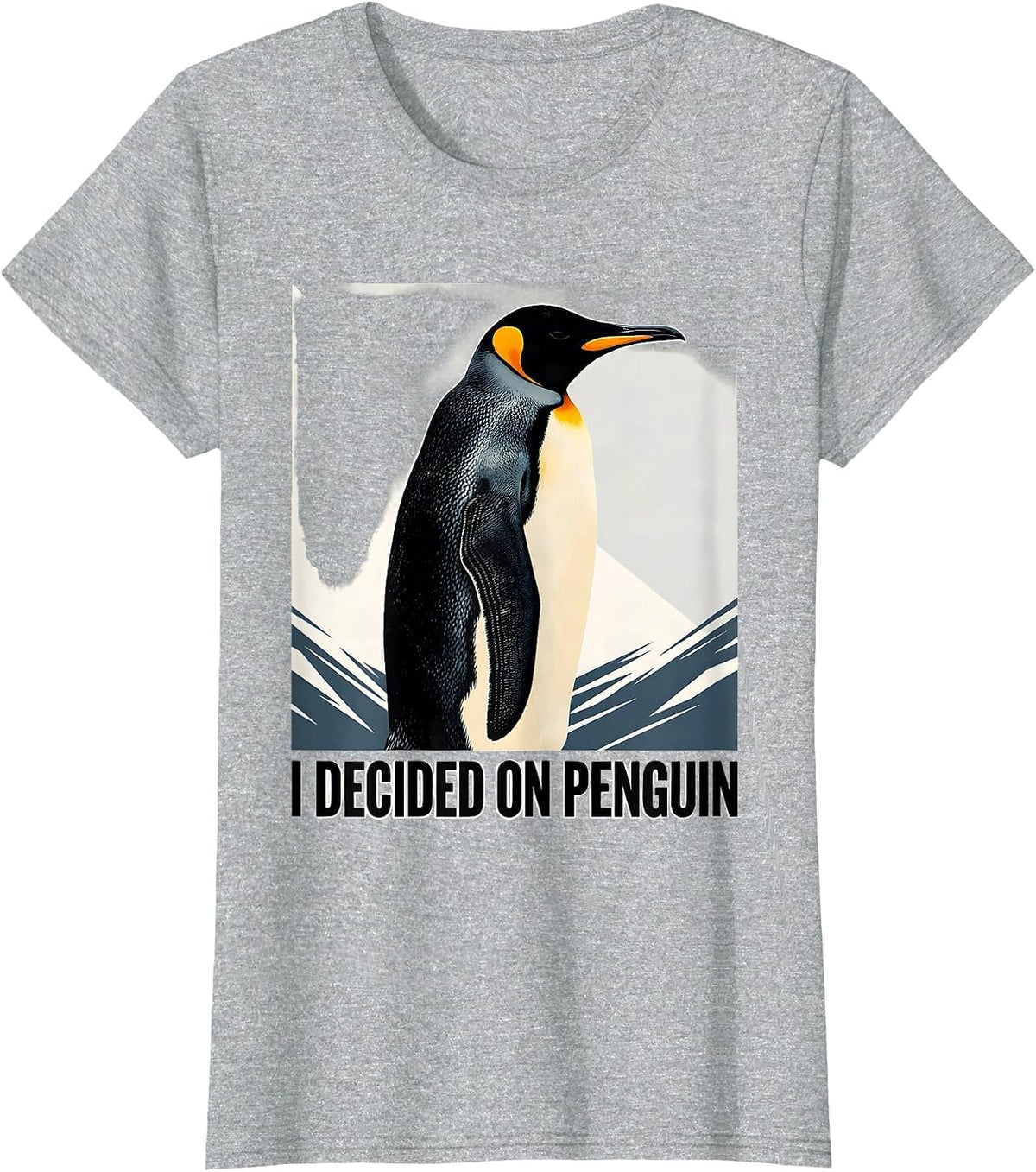 Women's I Decided On Penguin Funny Penguin Lover Animal Humor T-Shirt - Heather Grey