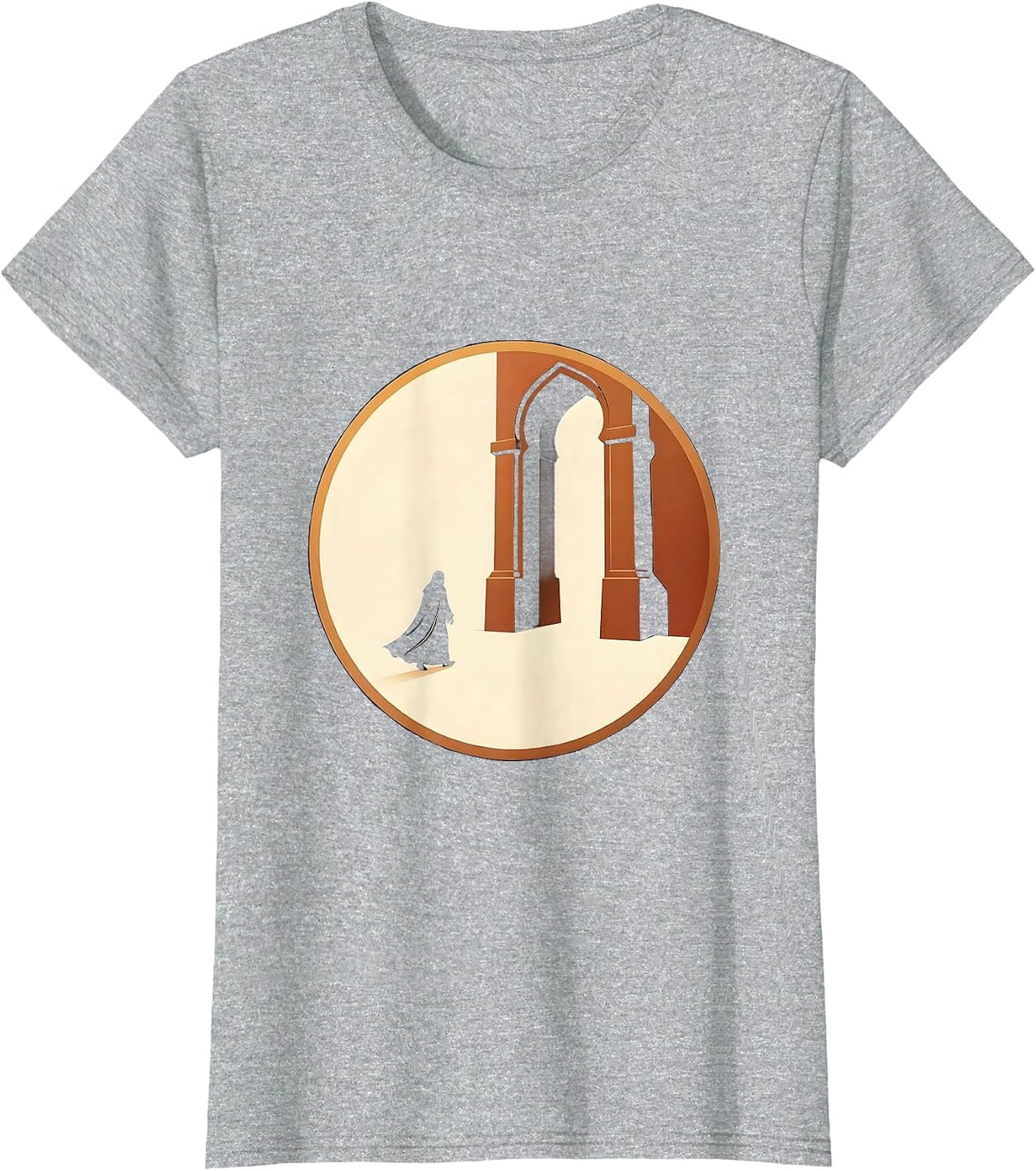 Rumi Celestial Gate Wanderer Spiritual Journey T-Shirt - Heather Grey