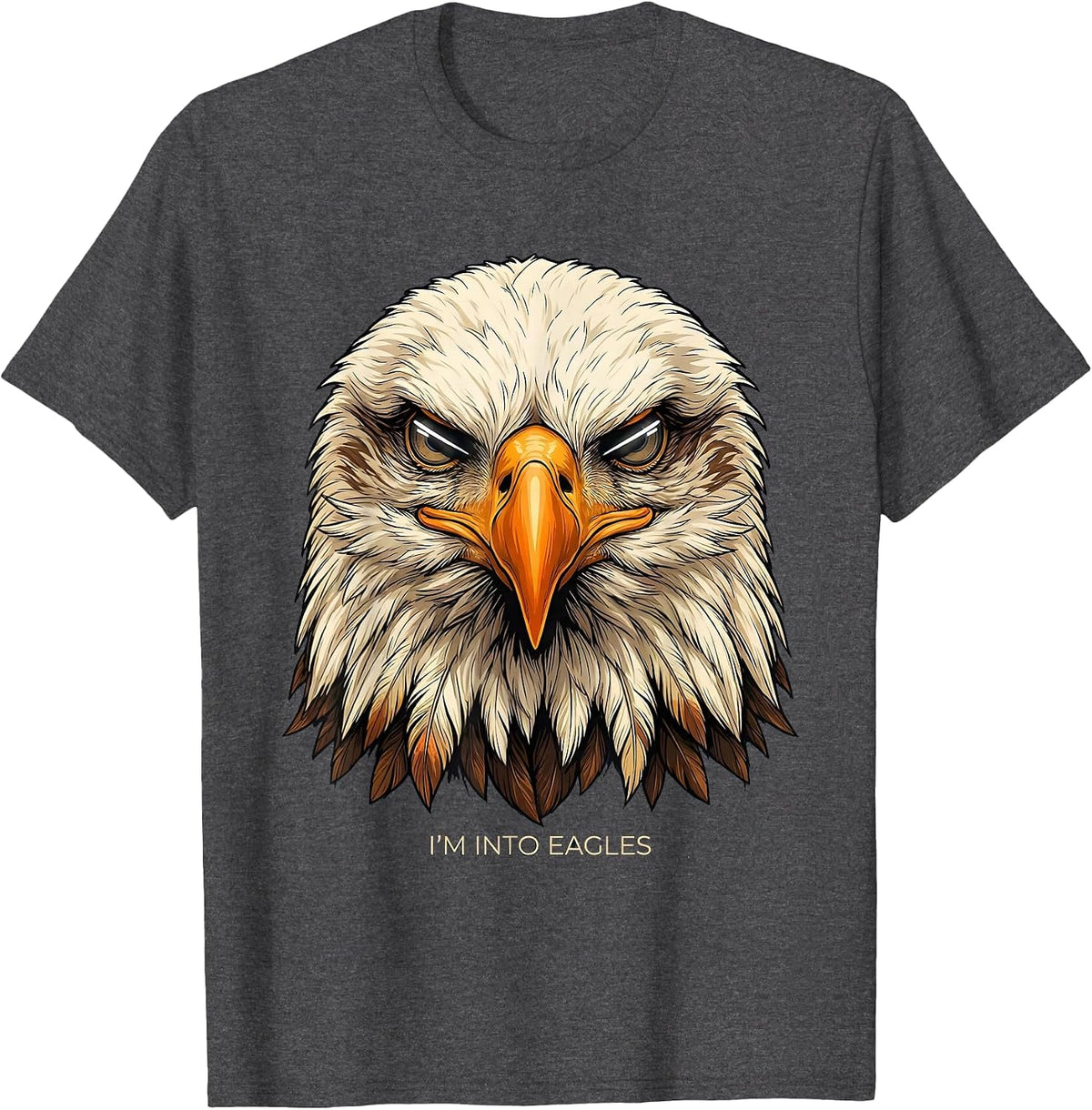 I'm Into Eagles Funny Bald Eagle Sunglasses Bird Lover Humor T-Shirt - Dark Heather Grey