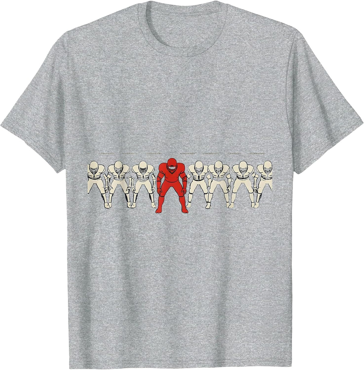Men's Lineman Stripe Football Mom Jersey Number Pride T-Shirt - Heather Grey