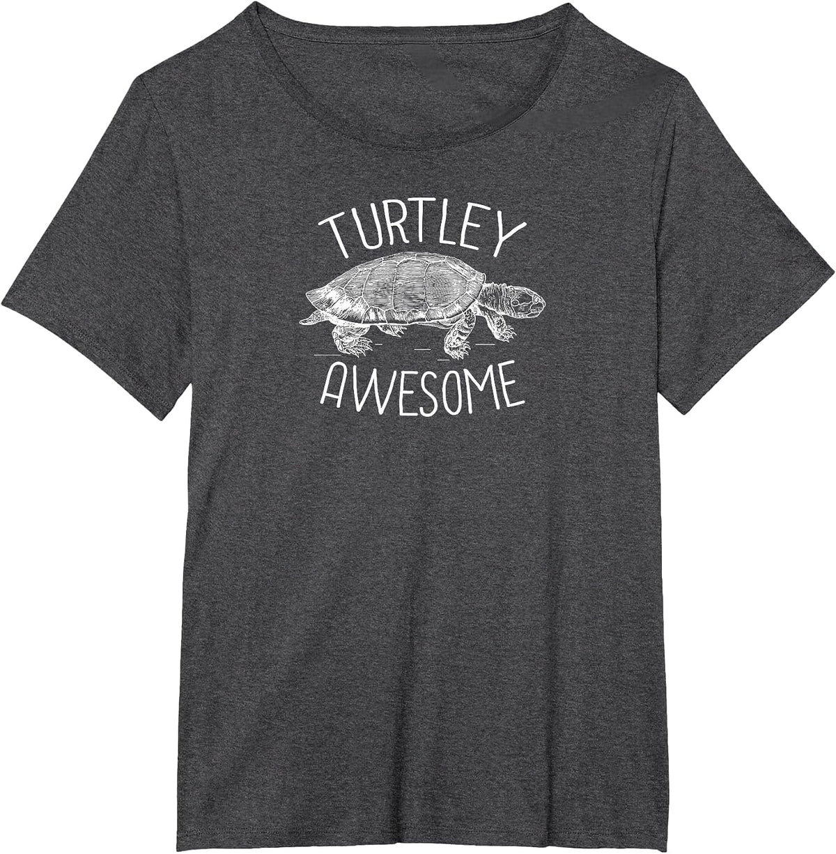 Turtley Awesome T-Shirt Funny Turtle Pun for Animal Lovers T-Shirt - Dark Heather Grey