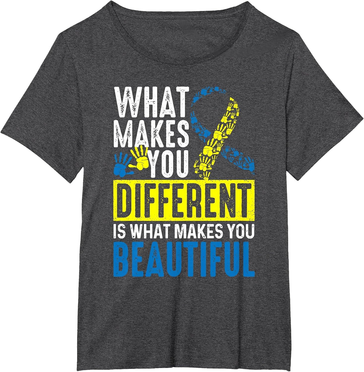 What Makes You Different is What Makes You Beautiful T-Shirt - Dark Heather Grey