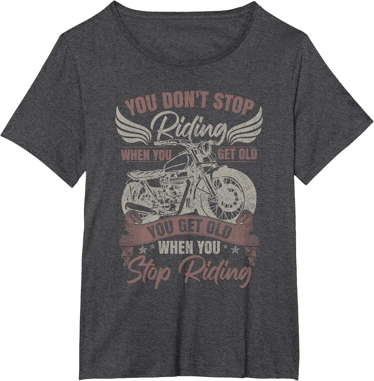 Motorcycle Vintage T-Shirt - Dark Heather Grey