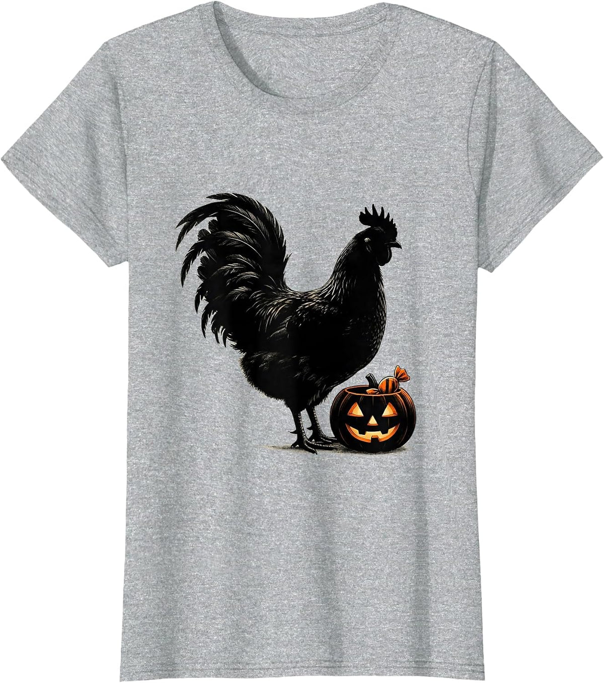 Chick Bat-Wing Hen Halloween Chicken Lover Costume T-Shirt - Heather Grey
