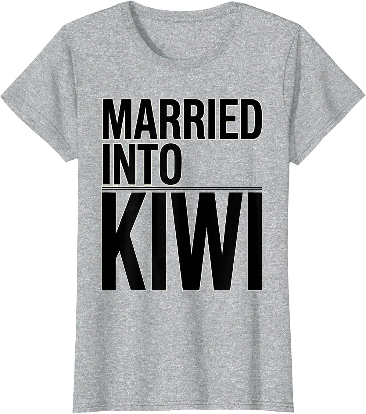 Married Into Kiwi Retro New Zealand Rugby Fan National Pride T-Shirt - Heather Grey