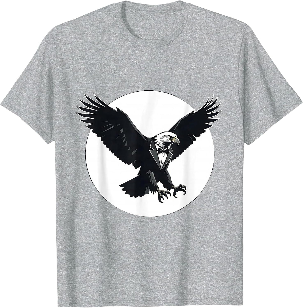 Men's Eagle in Tuxedo Soaring Flight Graphic T-Shirt - Heather Grey
