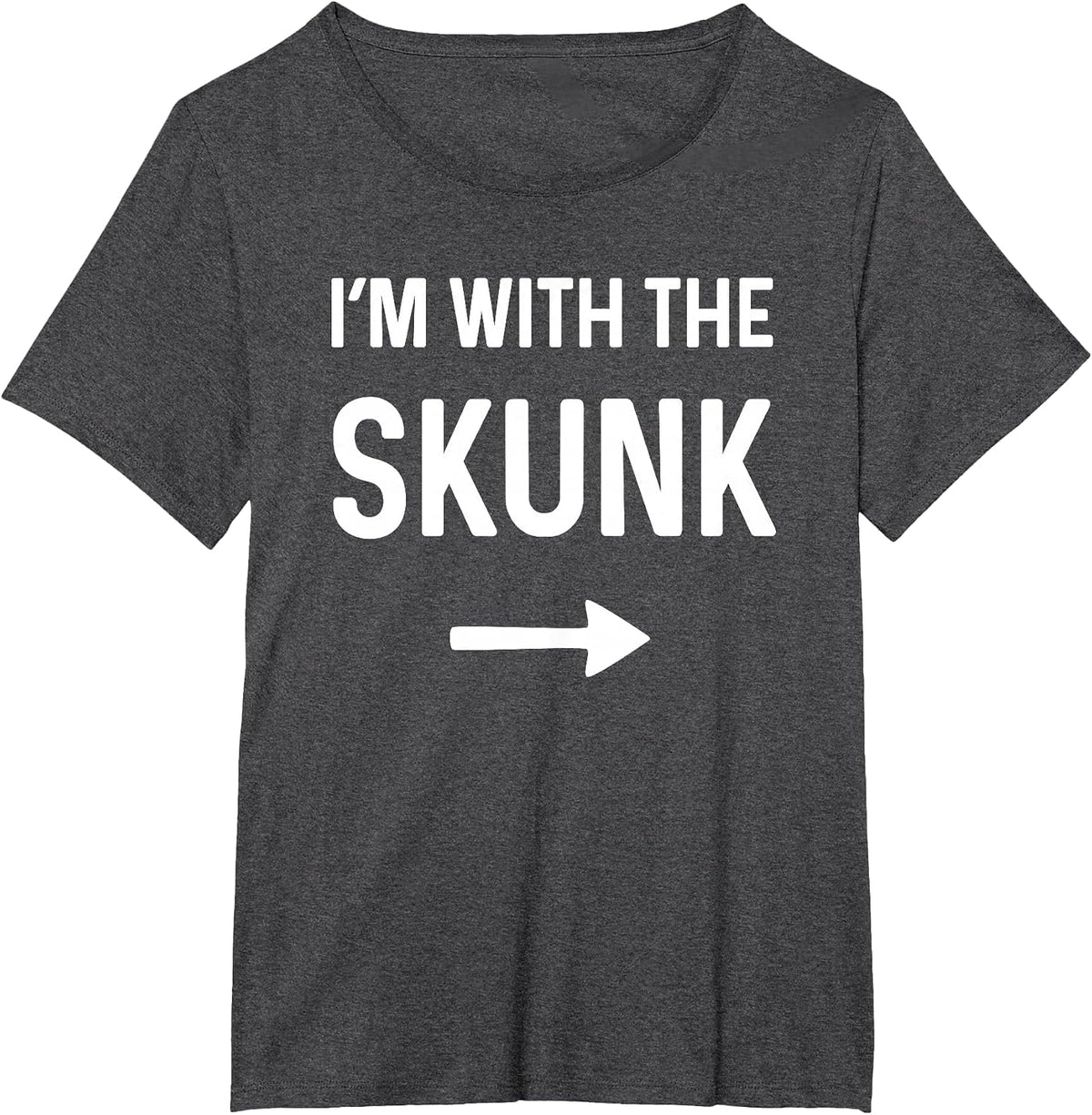 with The Skunk Funny Halloween Costume T-Shirt - Dark Heather Grey