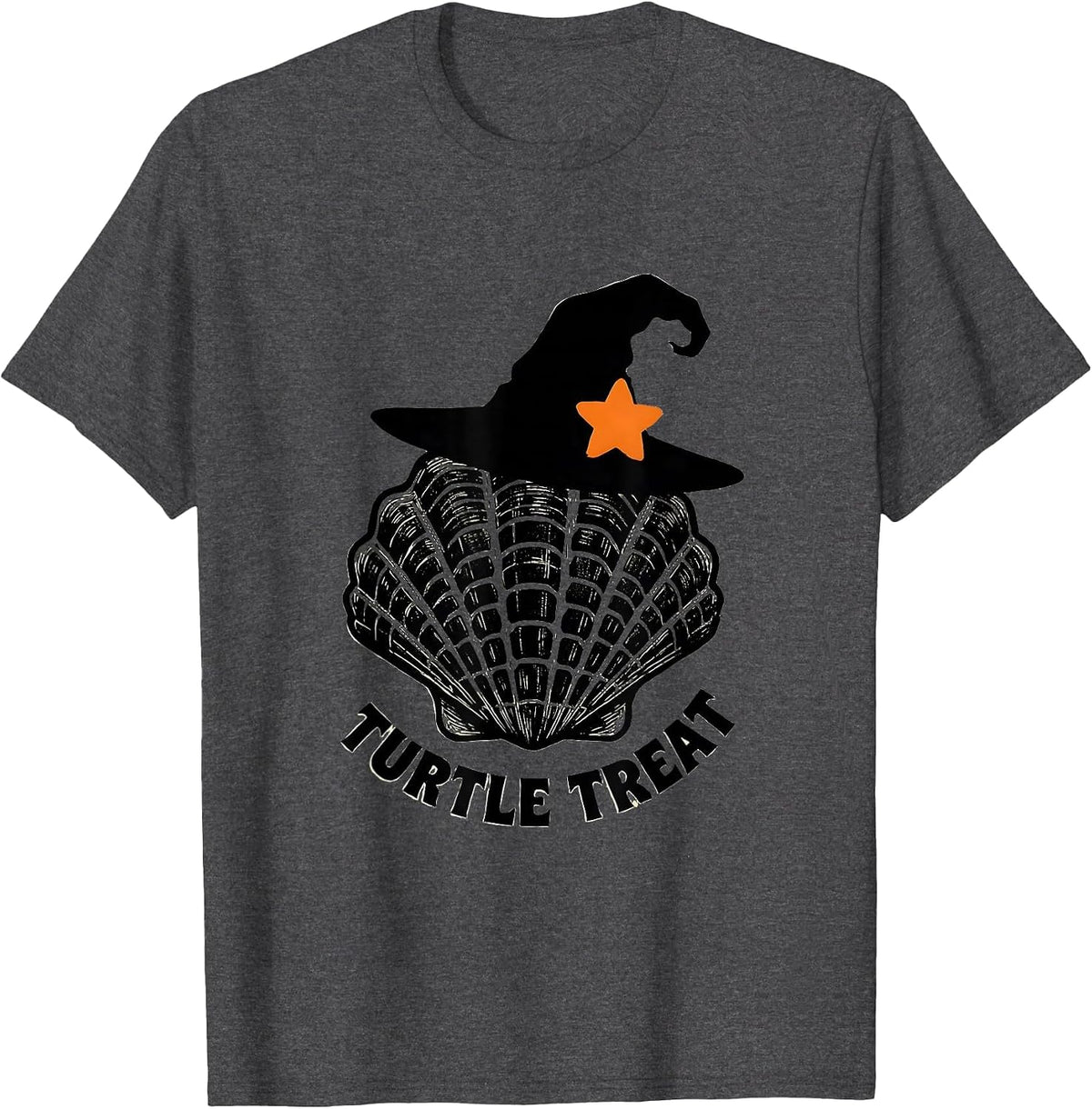 Turtle Treat Whimsical Halloween Turtle Costume Novelty T-Shirt - Dark Heather Grey