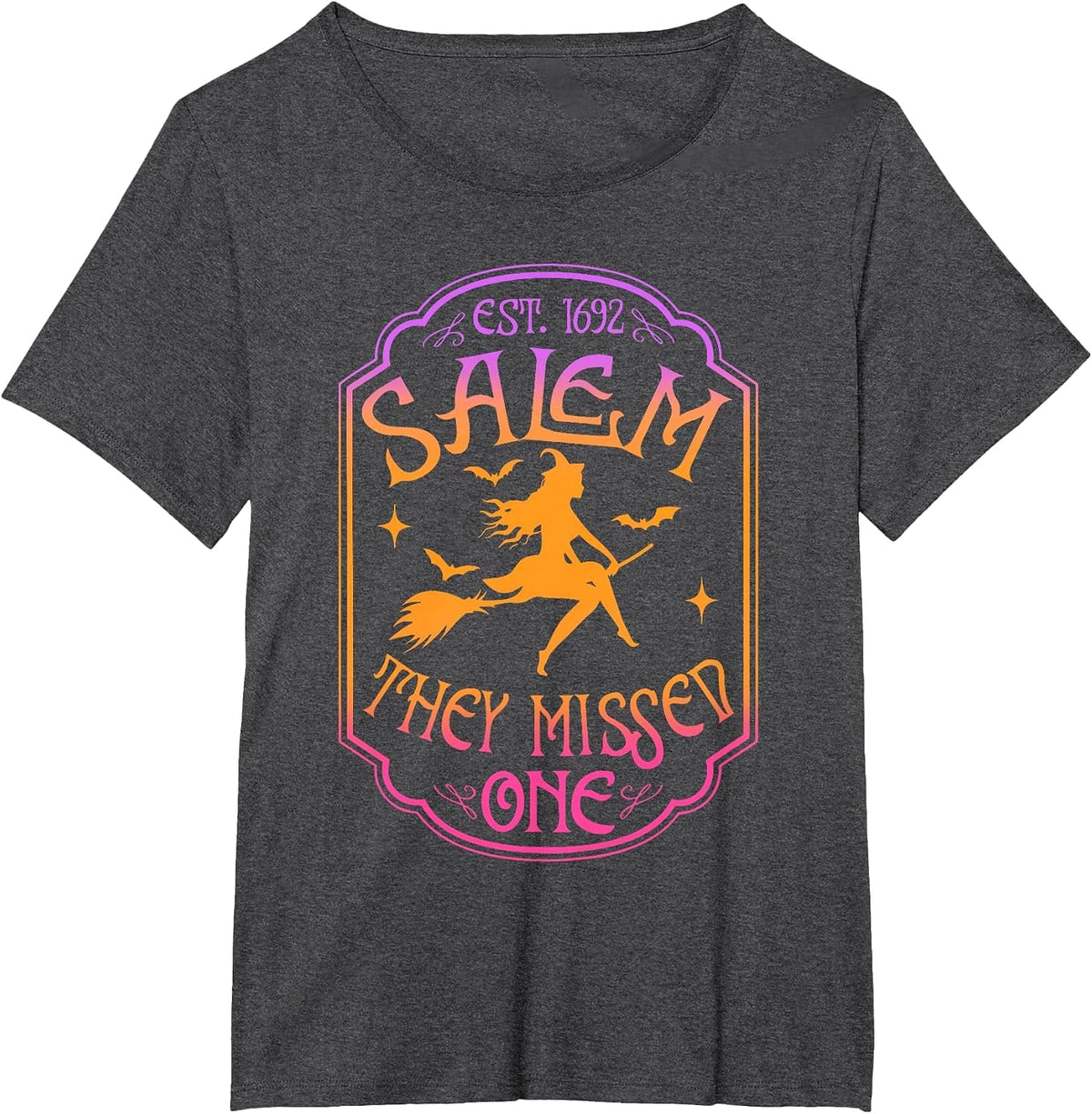 Salem 1962 You Missed One Halloween Feminist Witch Trials T-Shirt - Dark Heather Grey