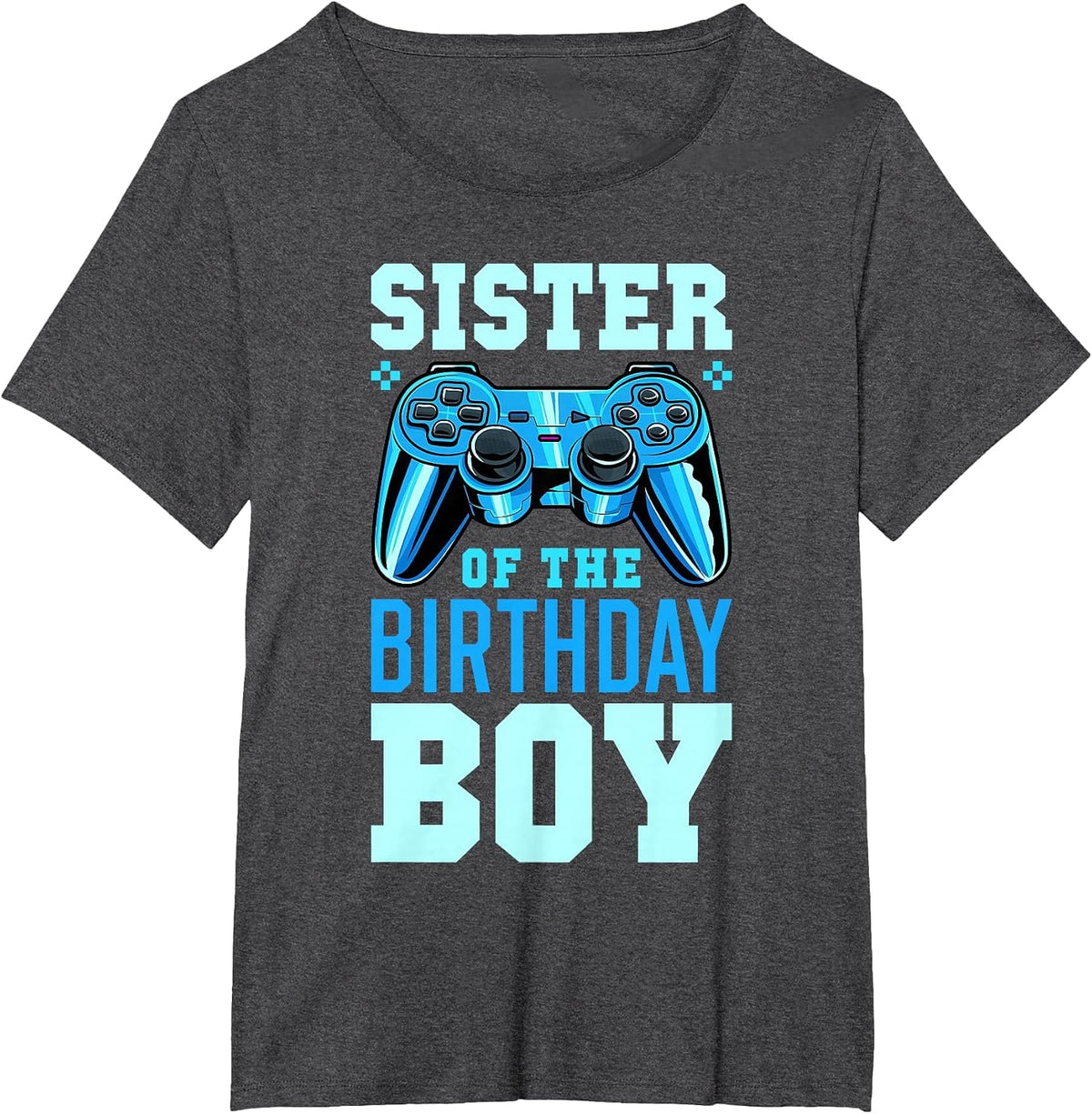 Birthday Child's Sister fits a Video Gamer's Birthday T-Shirt - Dark Heather Grey