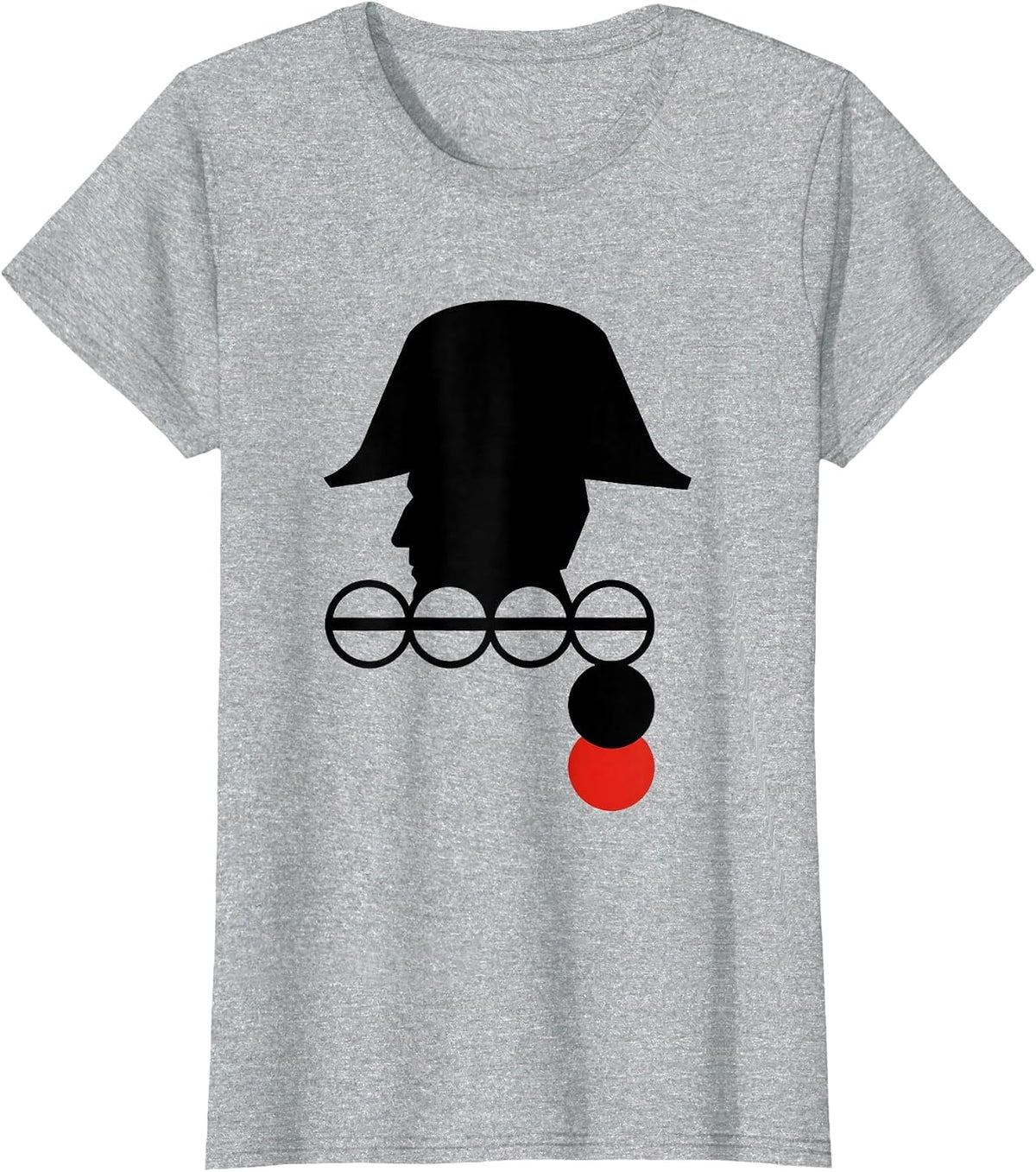 Women's Napoleon Bonaparte Campaign Markers Military History Humor T-Shirt - Heather Grey