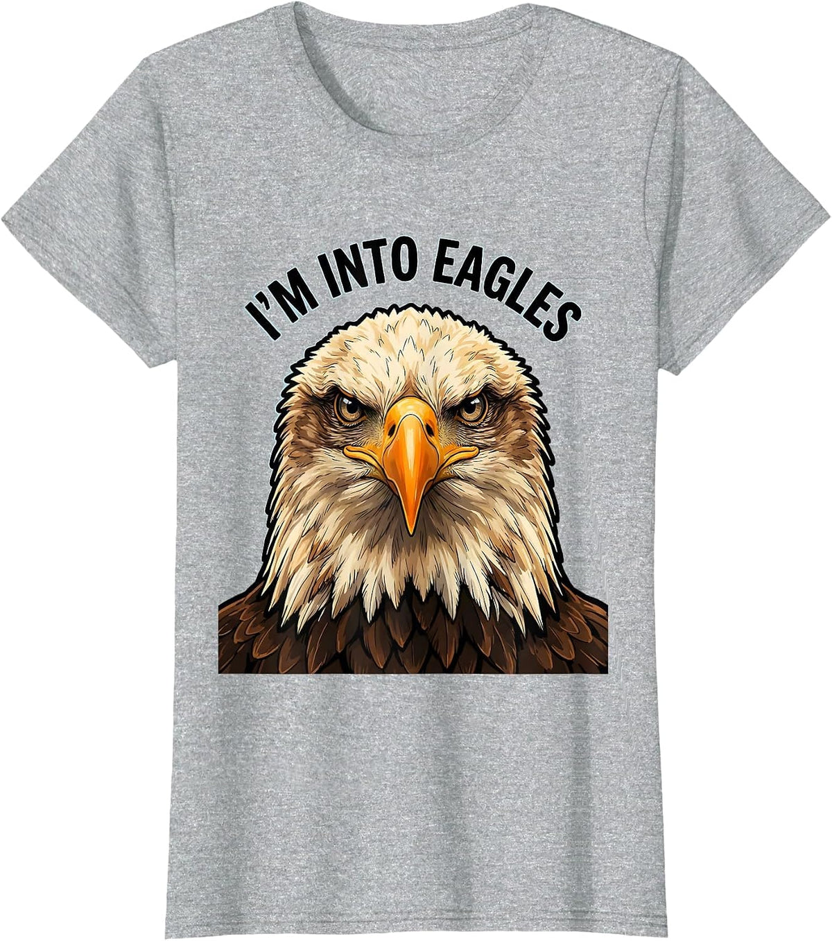 I'm Into Eagles Funny Bald Eagle Sunglasses Eagle Lover T-Shirt - Heather Grey
