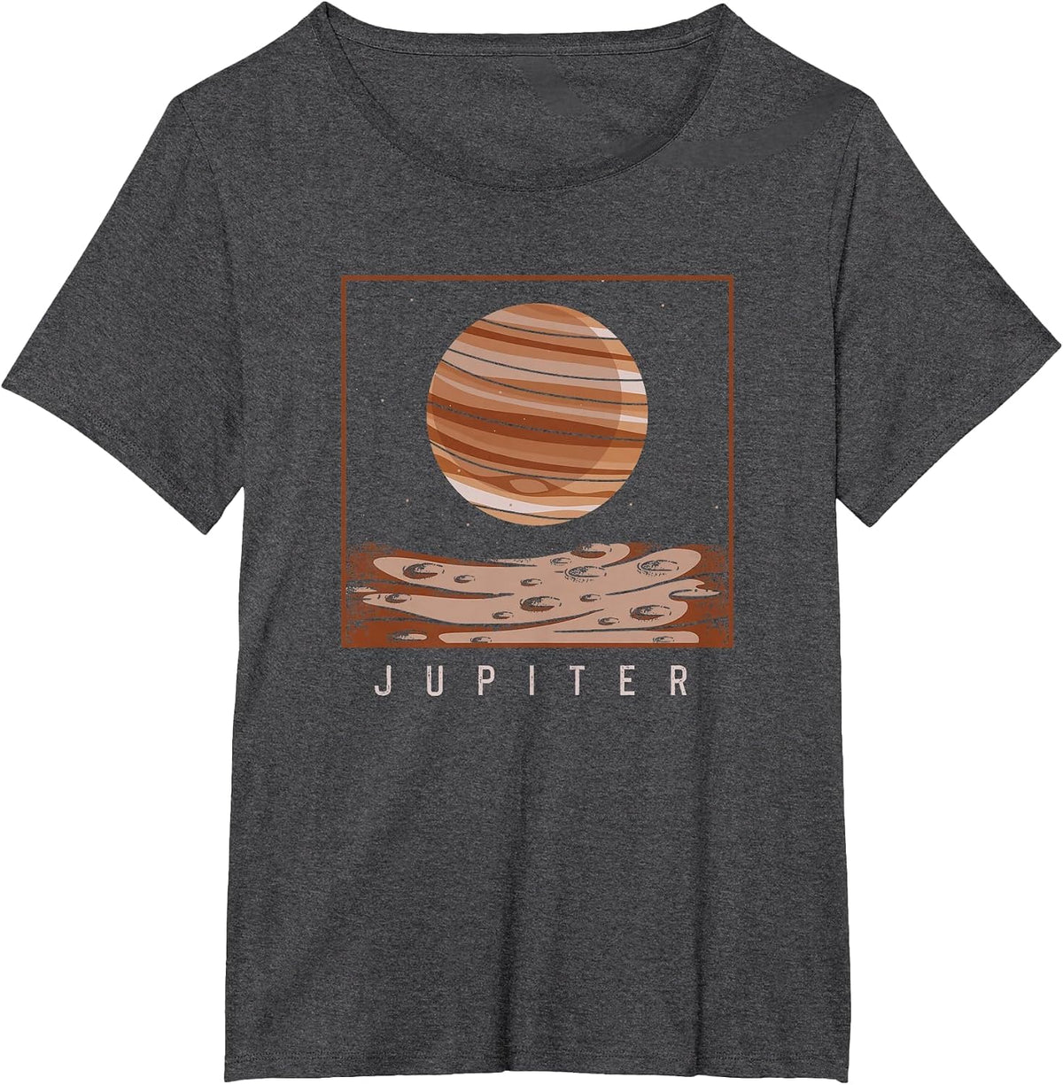 Space Galaxy Fan Jupiter Planet Astronomy Astronaut T-Shirt - Dark Heather Grey