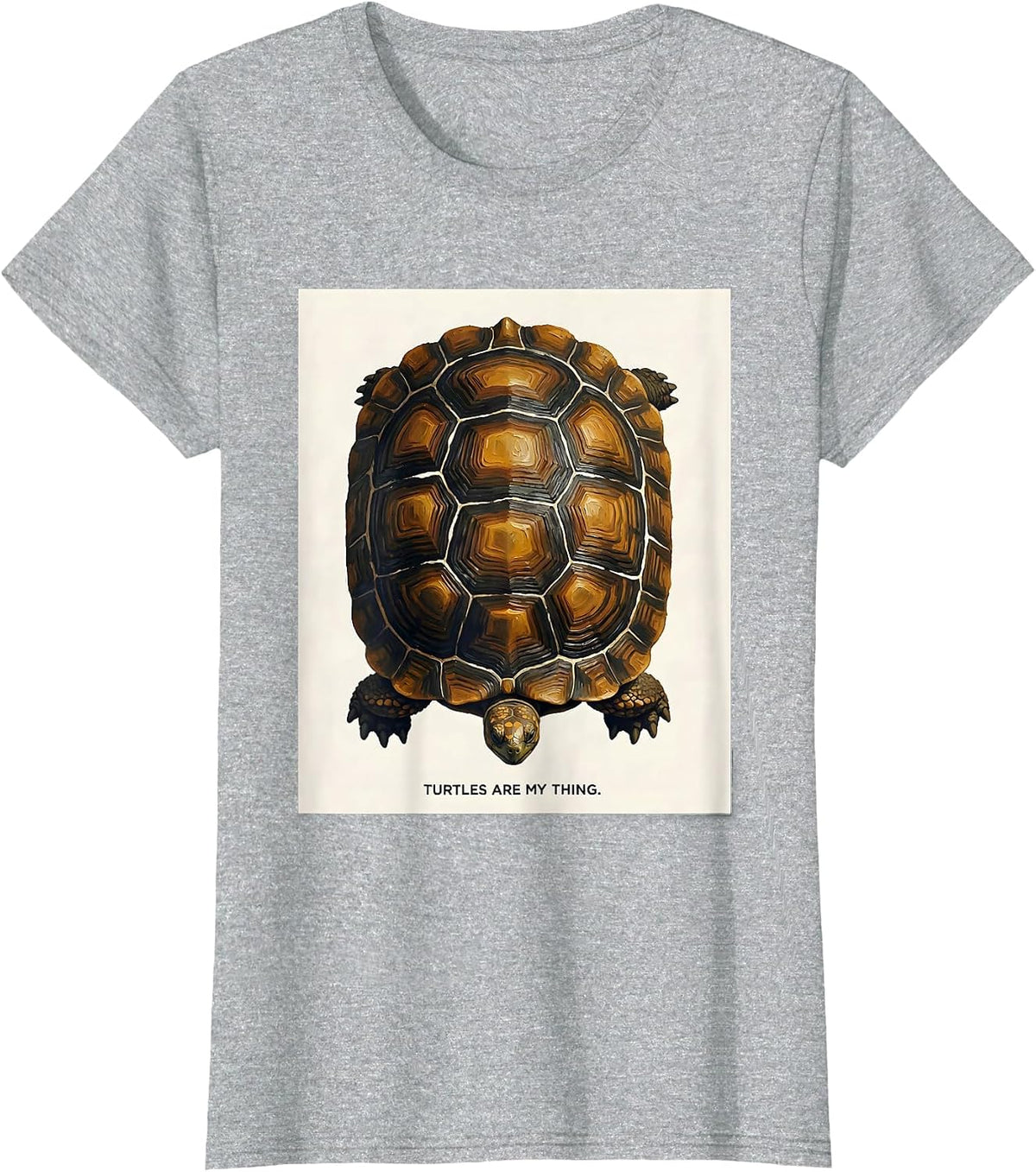 Turtles Are My Thing Funny Turtle Lover Reptile Enthusiast T-Shirt - Heather Grey