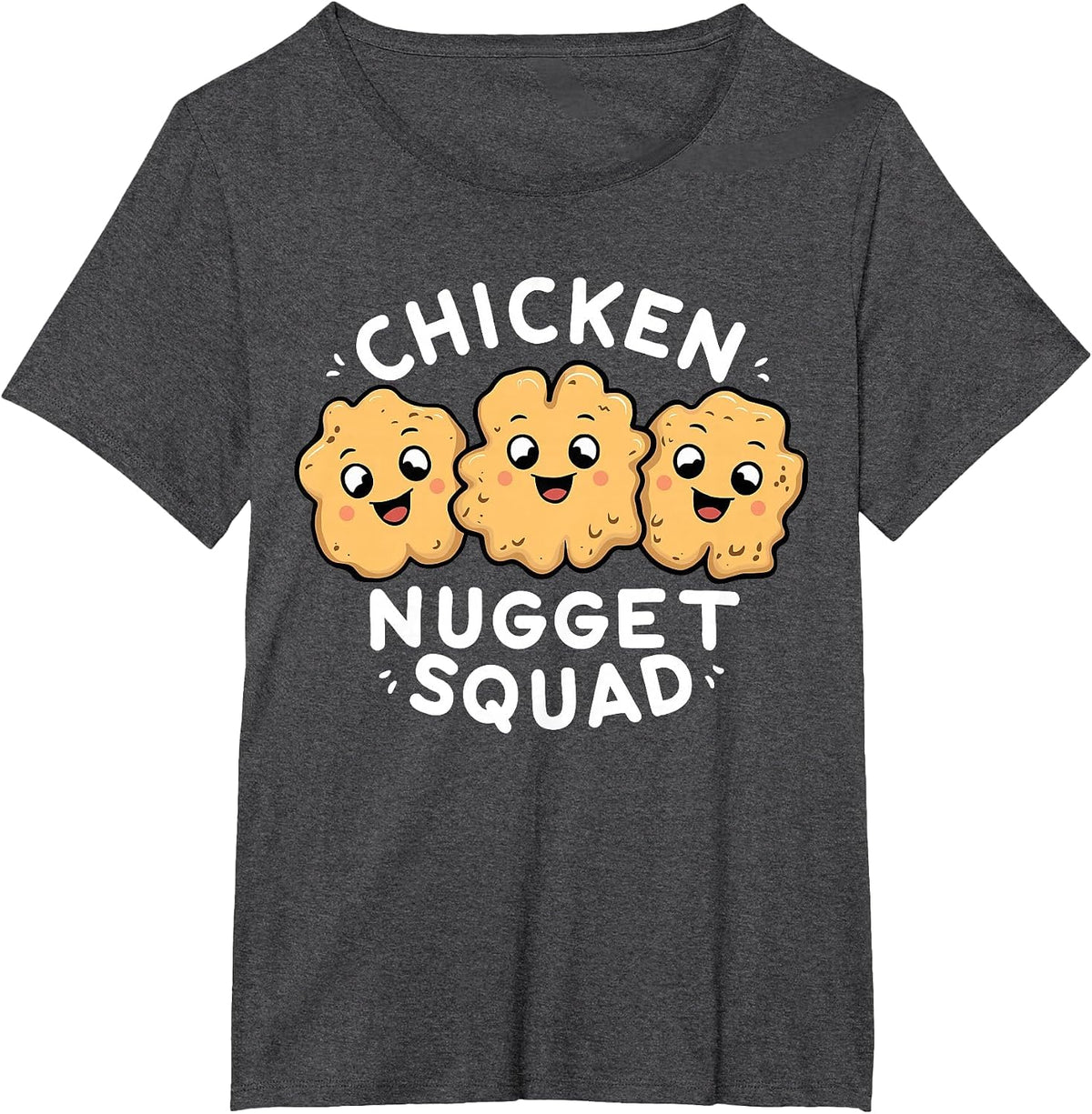 Chicken Nugget Squad Fast Food Funny Pun Food Lover Humor T-Shirt - Dark Heather Grey