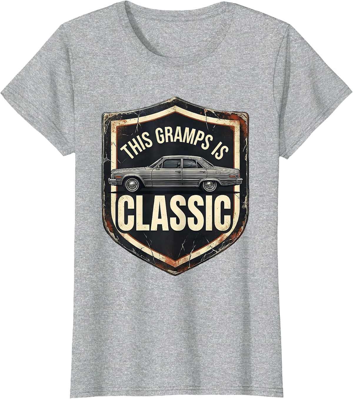 This Gramps Is Classic Funny Grandpa Classic Car Enthusiast T-Shirt - Heather Grey