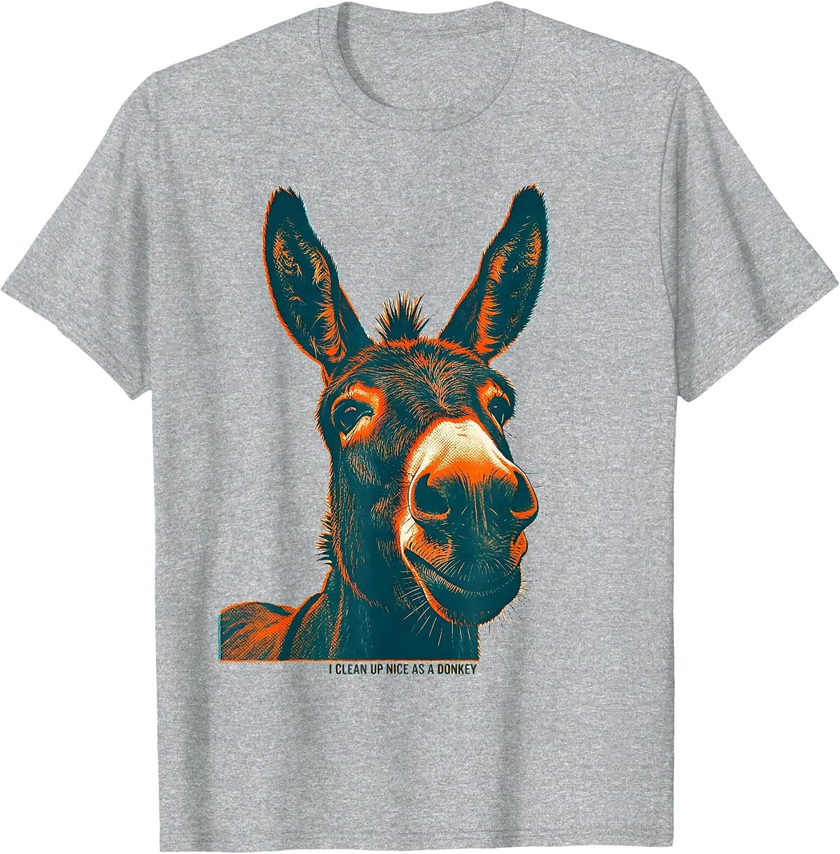 Men's I Clean Up Nice As A Donkey Funny Donkey Lover Halloween T-Shirt - Heather Grey