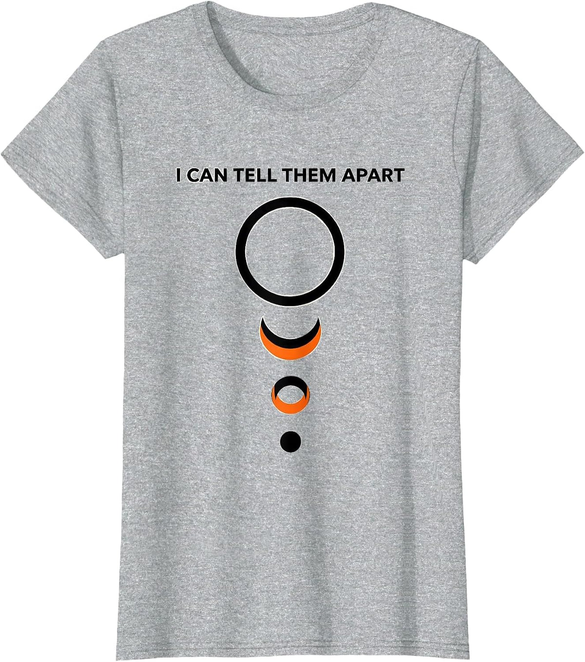 I Can Tell Them Apart Editorial Conceptual Astrophysics T-Shirt - Heather Grey