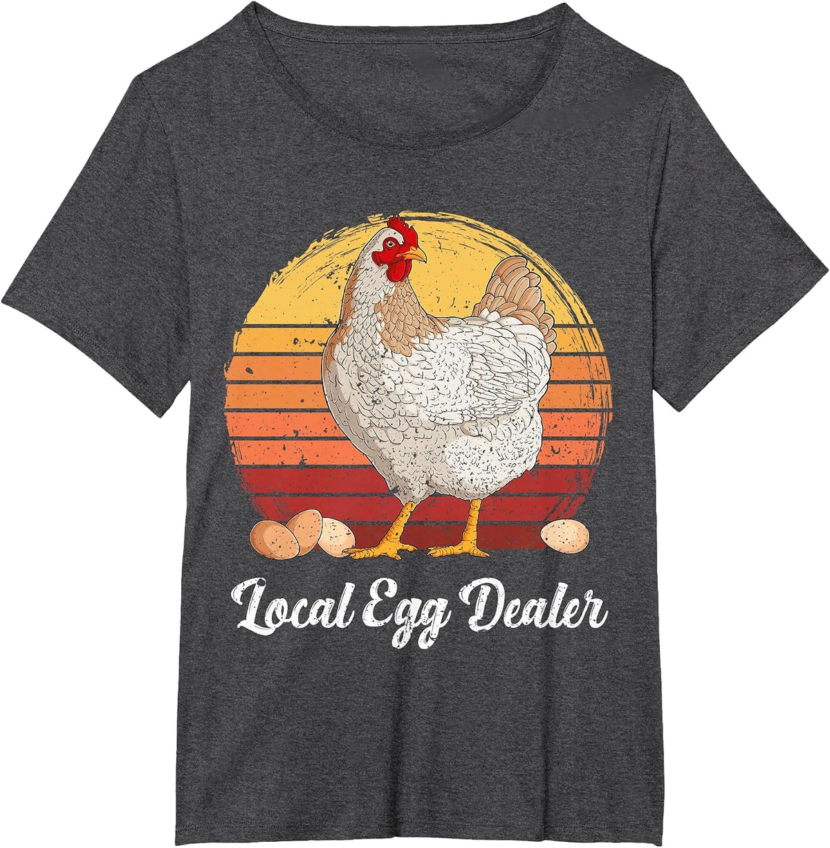 Supporting Local Egg Dealer Chickens Egg Lover Women Men T-Shirt - Dark Heather Grey