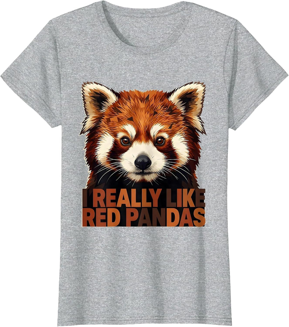 Women's I Really Like Red Pandas Funny Animal Lover Gift T-Shirt - Heather Grey