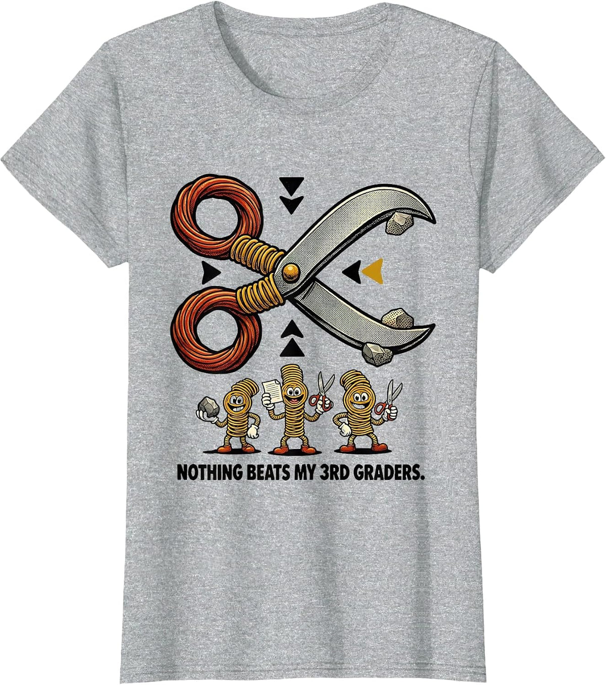Nothing Beats My 3rd Graders Funny Back To School Kids T-Shirt - Heather Grey