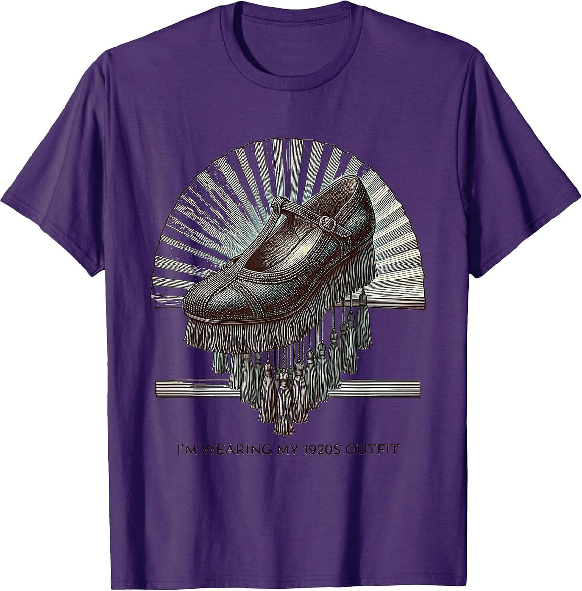 Men's I'm Wearing My 1920s Outfit Vintage Flapper Party New Years T-Shirt - Purple