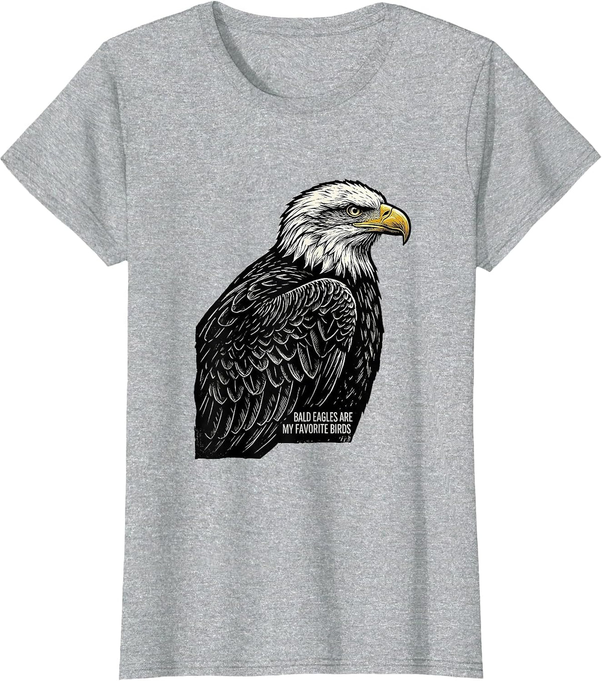 Bald Eagles Are My Favorite Birds Wildlife Pride T-Shirt - Heather Grey