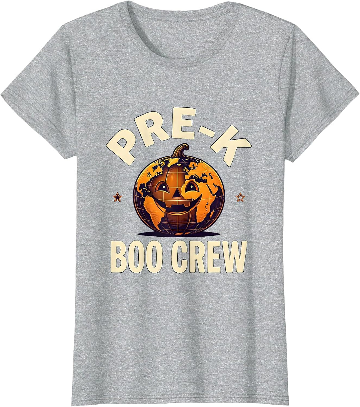 Pre-K Boo Crew Funny Preschool Teacher Halloween Group T-Shirt - Heather Grey
