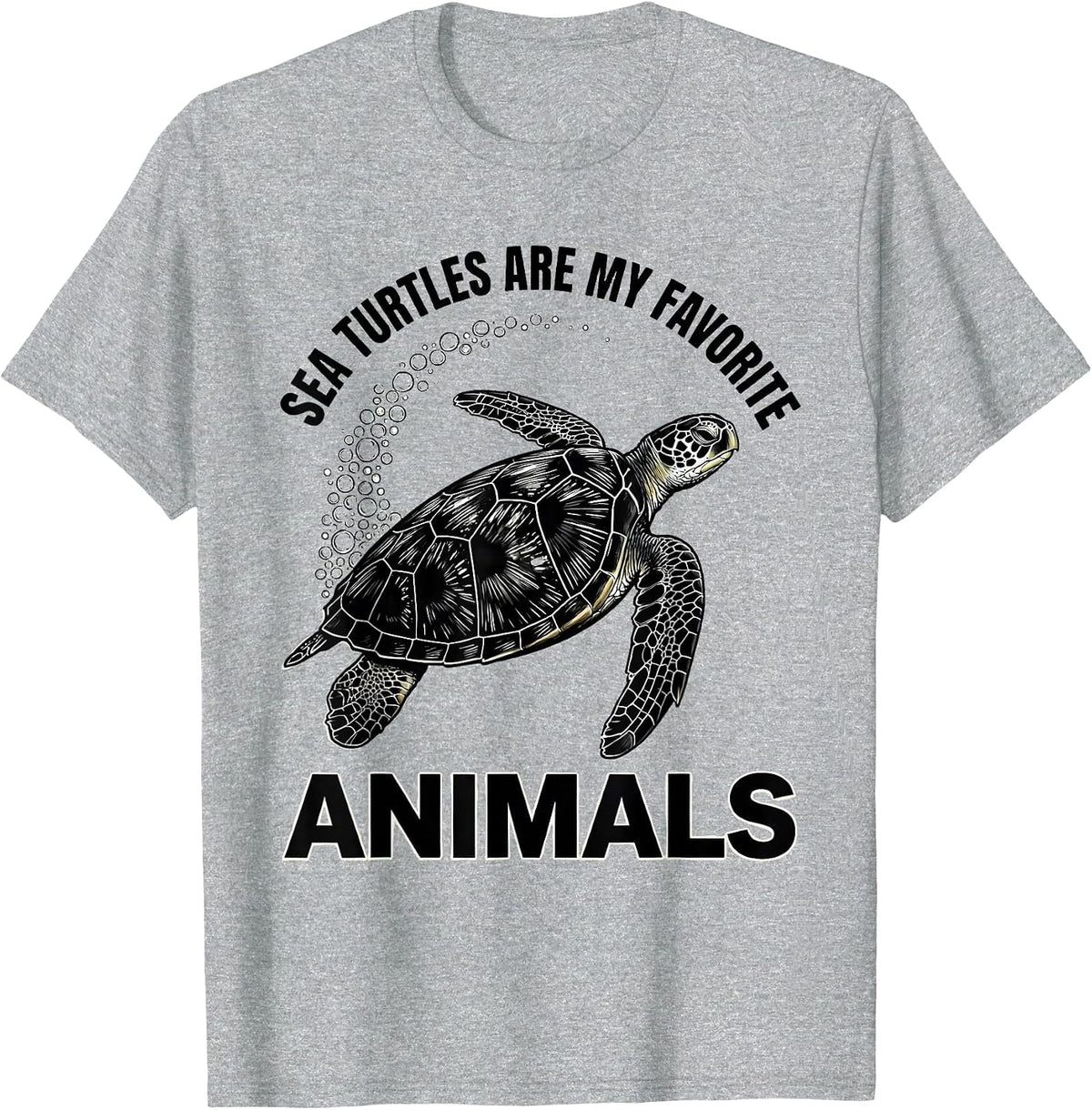 Men's Sea Turtles Are My Favorite Animals Cute Ocean Animal Lover T-Shirt - Heather Grey