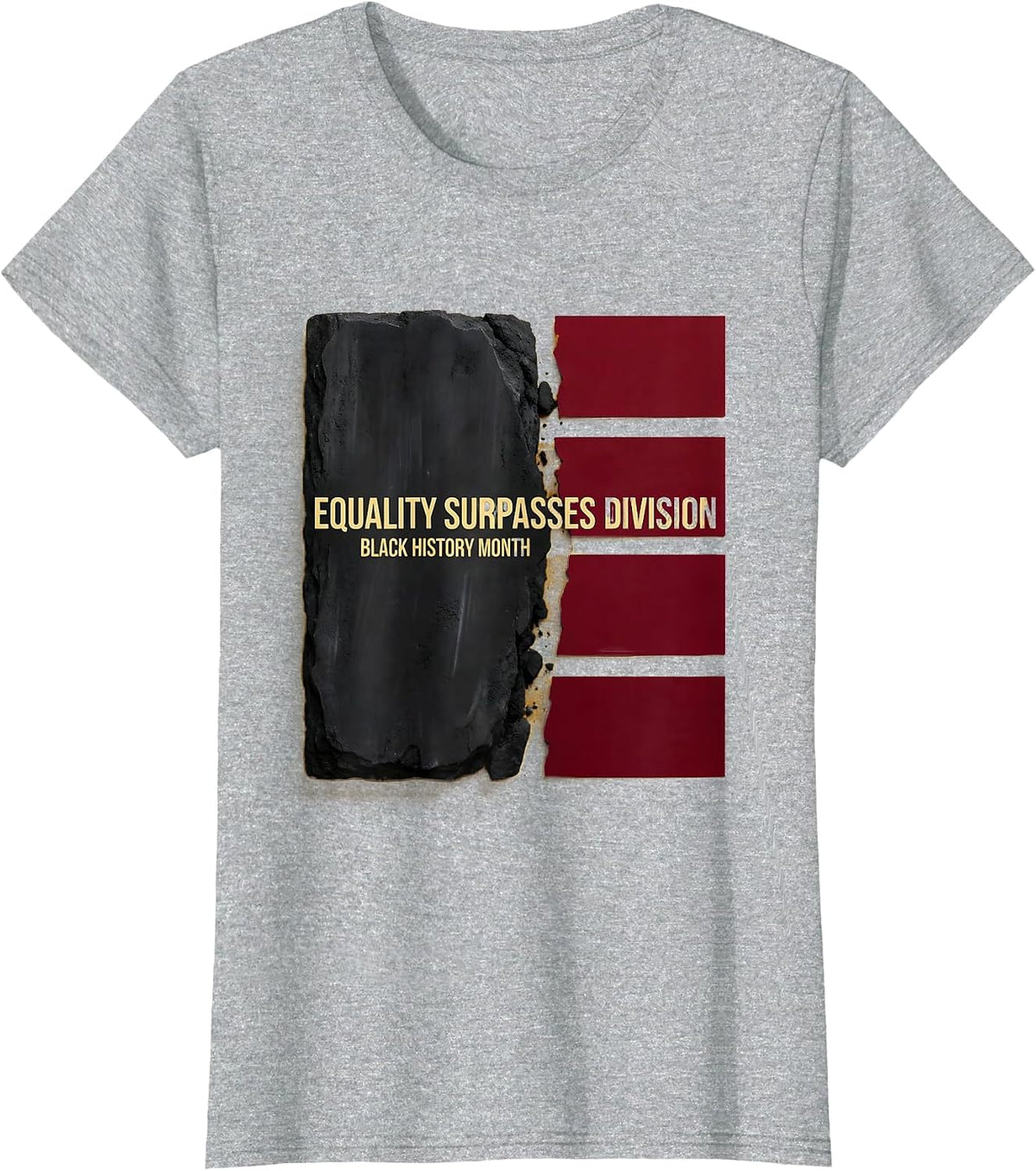 Women's Equality Surpasses Division Black History Month T-Shirt - Heather Grey