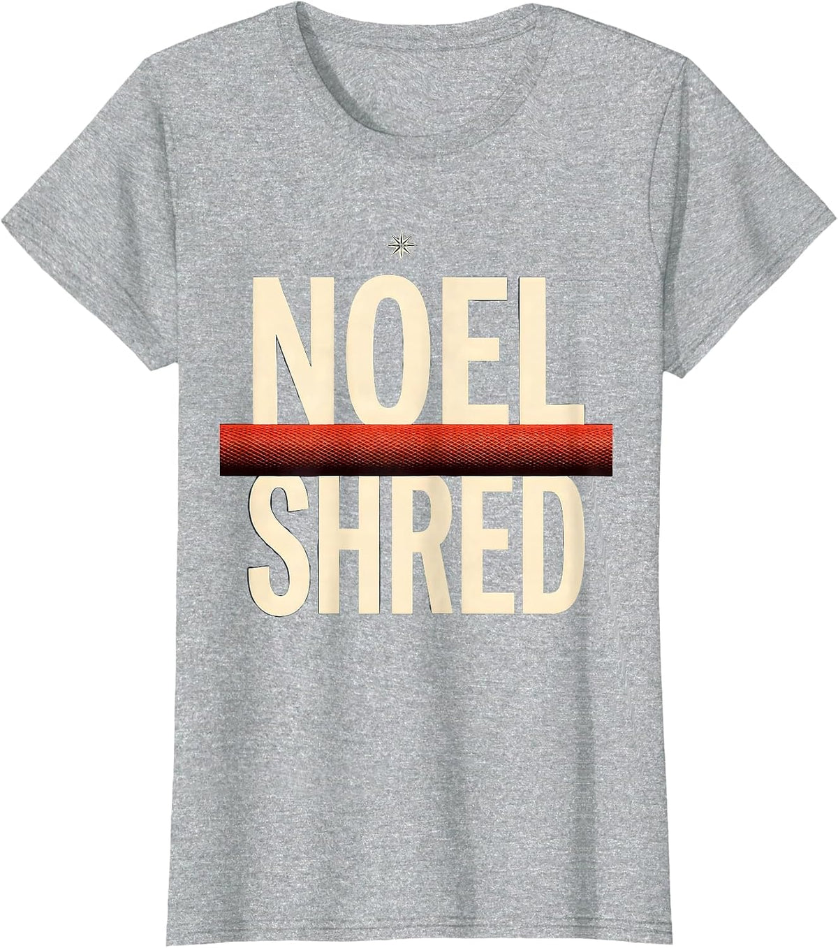 Noel Shred Funny Christmas Gym Workout Fitness Gift T-Shirt - Heather Grey