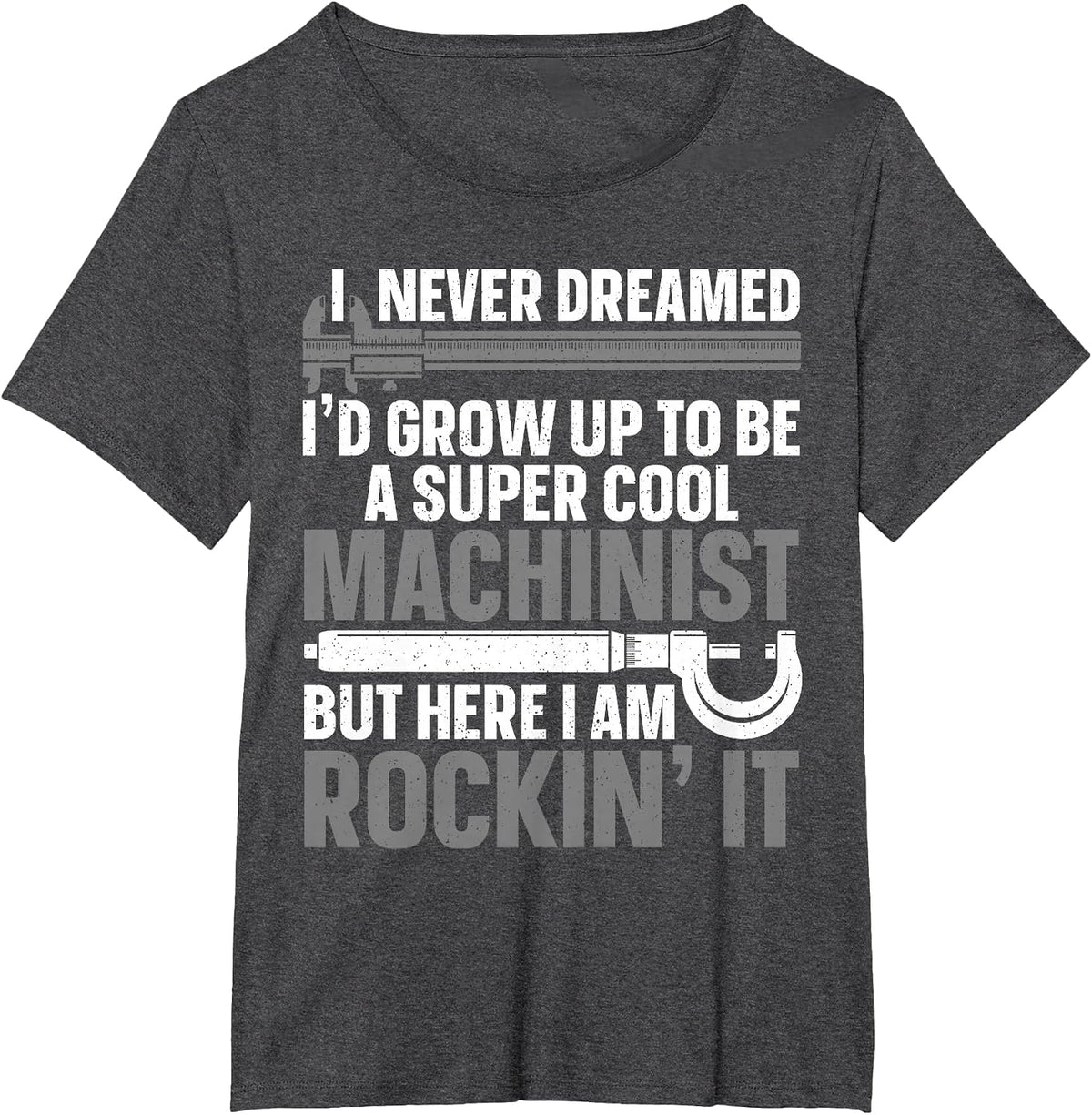 Cool Machinist Design for Men Women Machining CNC Machinist T-Shirt - Dark Heather Grey