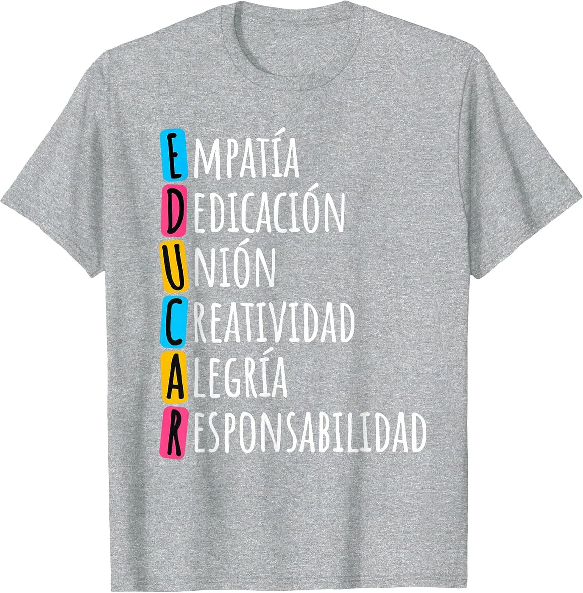 Educar - Bilingual Spanish Teacher T-Shirt - Heather Grey