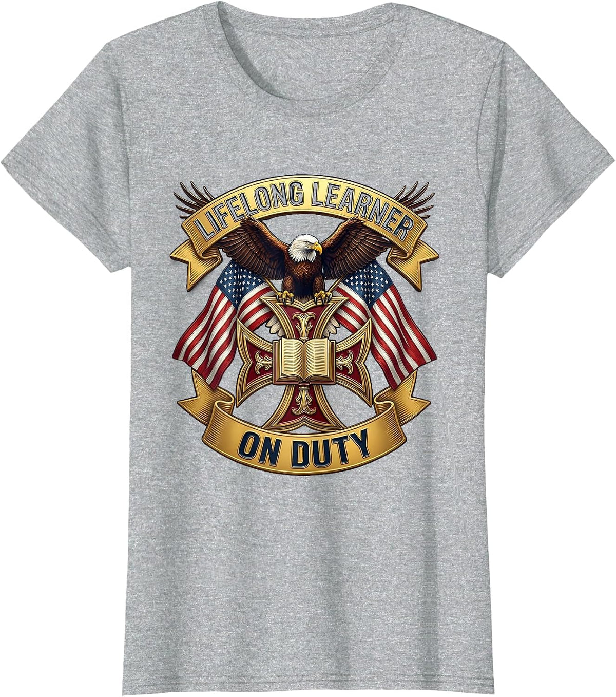 Beautiful Day for Learning Lifelong Learner Design T-Shirt - Heather Grey