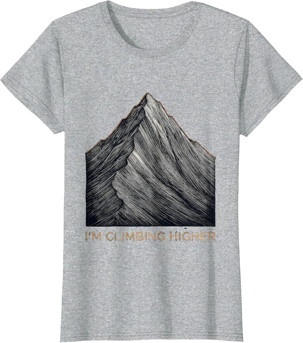 Women's I'm Climbing Higher Generative Plotter Blessed Pier Giorgio T-Shirt - Heather Grey