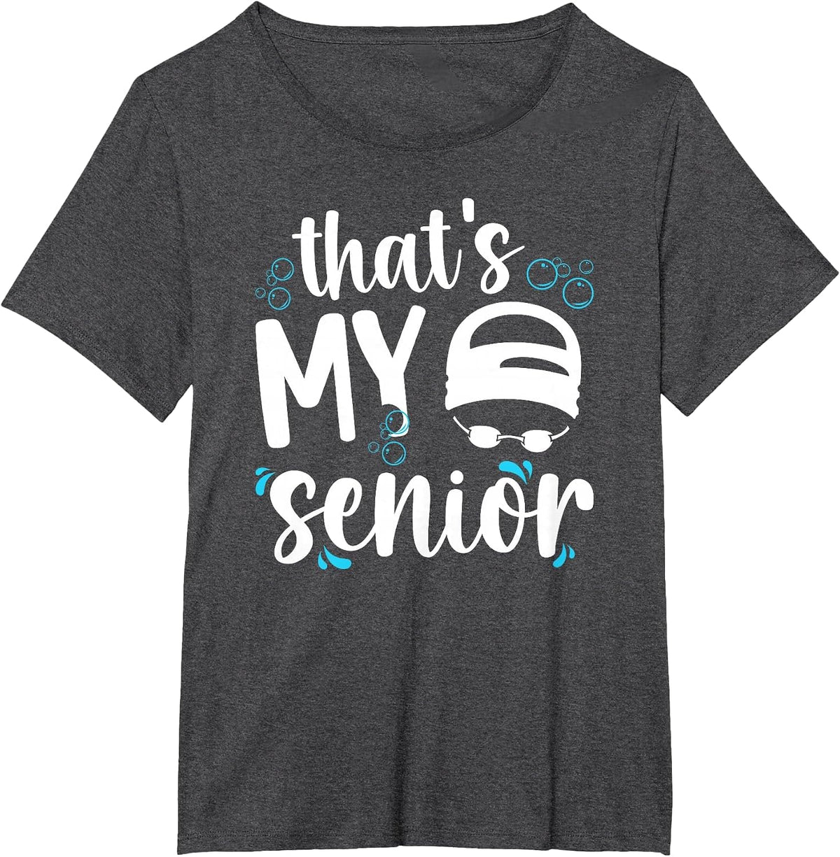 That's My Swim Senior Mom 2026 Swimming Senior Mama 2026 T-Shirt - Dark Heather Grey
