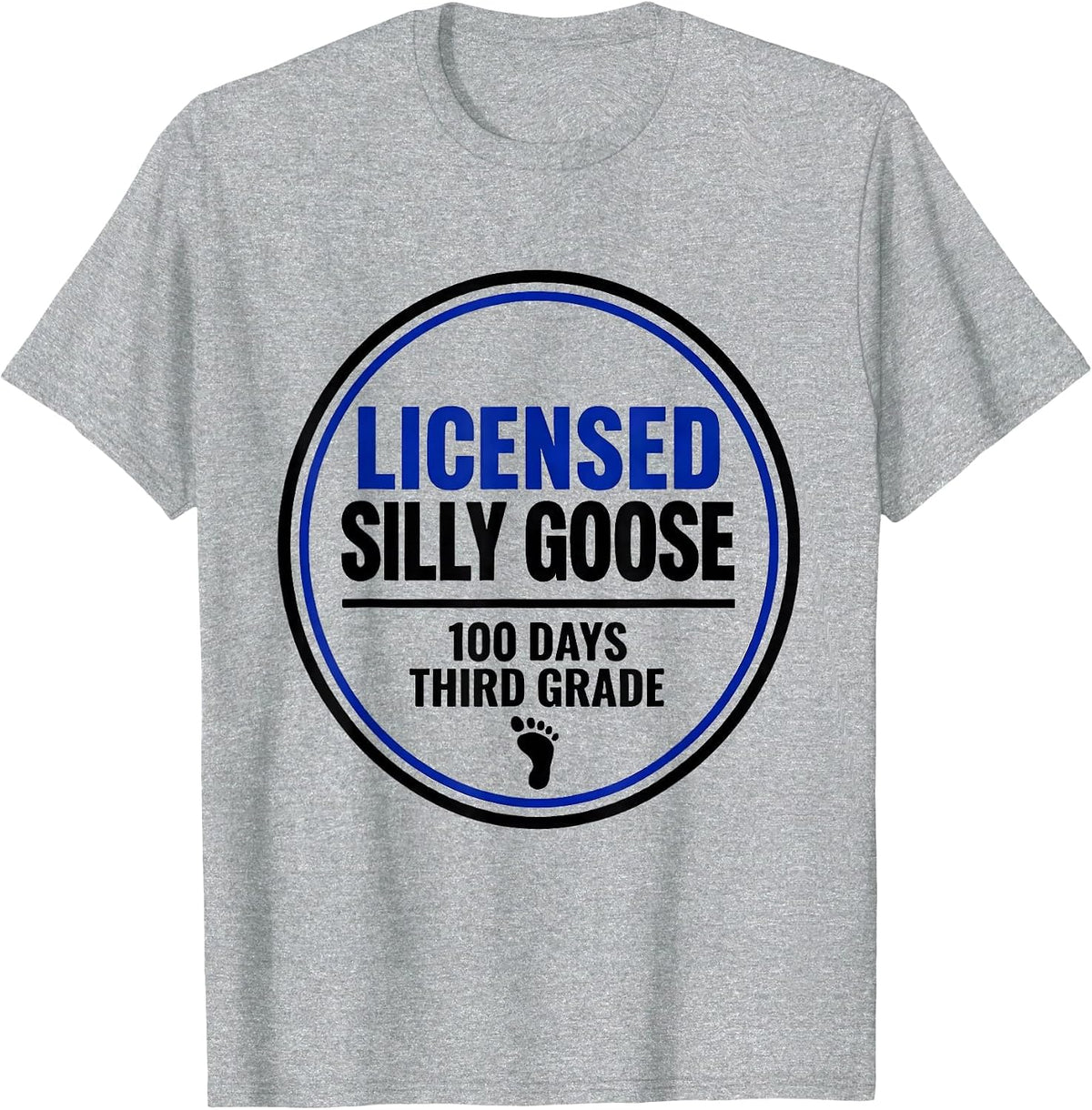 Men's Licensed Silly Goose 100 Days Third Grade Teacher T-Shirt - Heather Grey