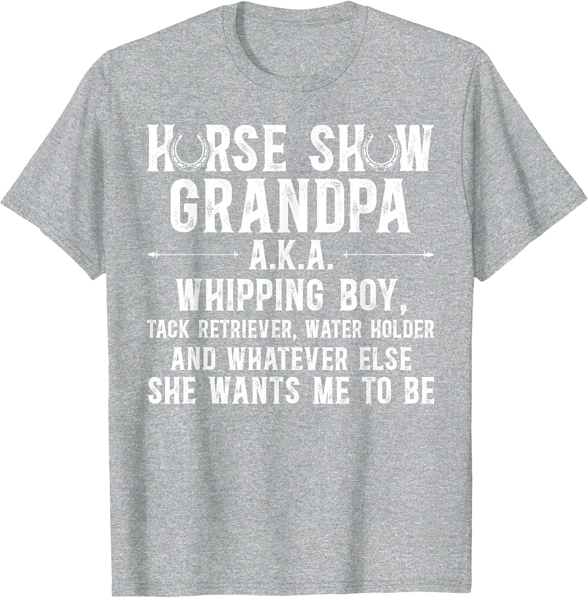 Horse Show Grandpa Definition Equestrian Grandpa T-Shirt - Heather Grey
