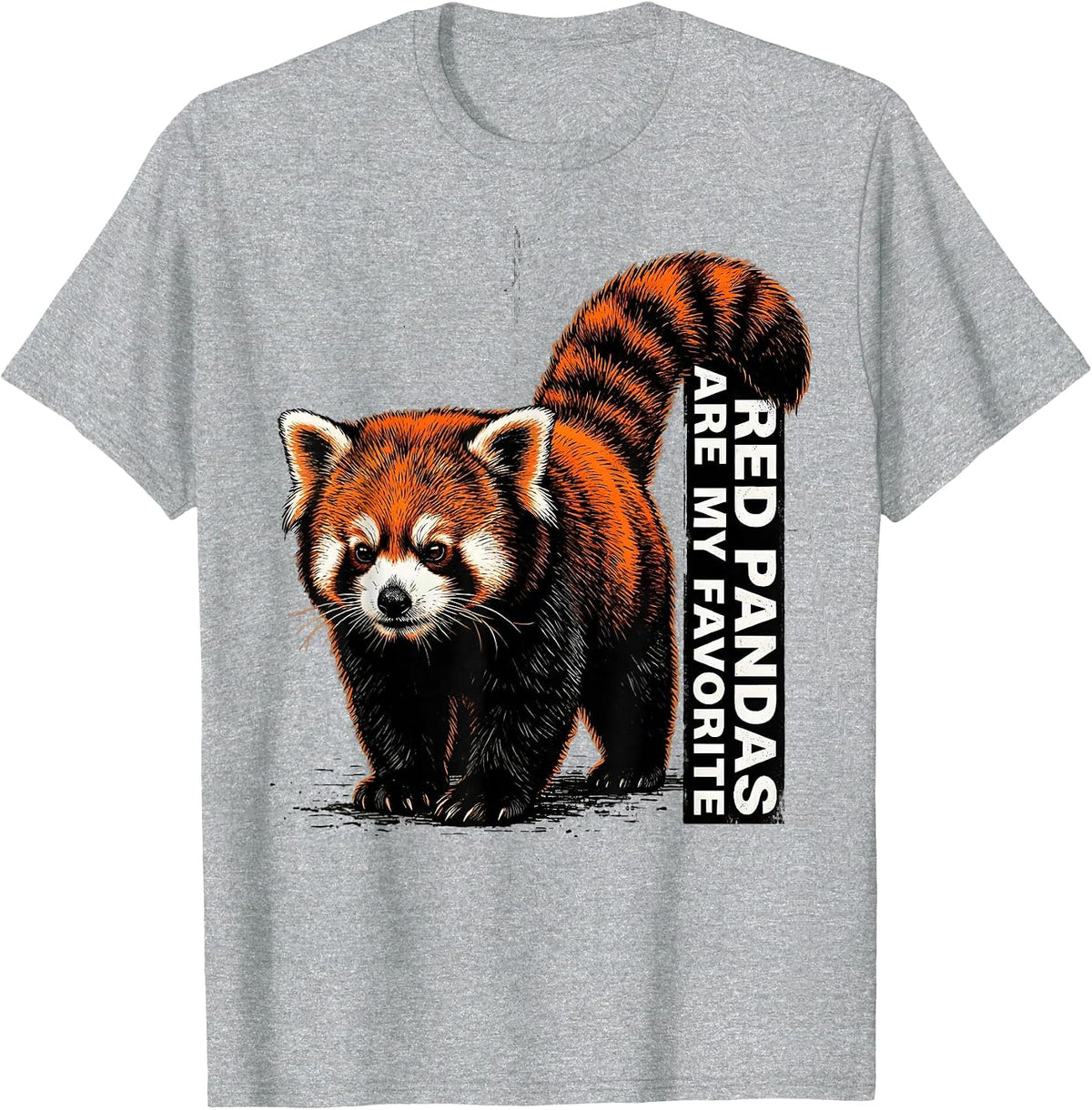 Men's Red Pandas Are My Favorite Streetwear Cute Animal Lover Gift T-Shirt - Heather Grey