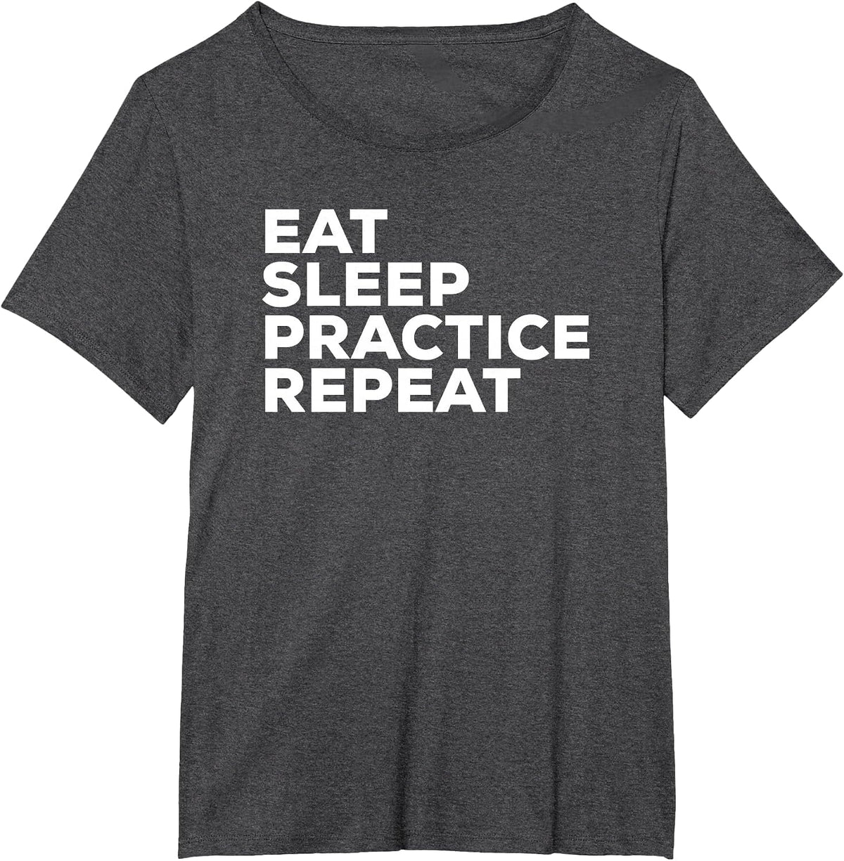 Eat Sleep Practice Repeat Shirt - Sports Gym Music Band Tee T-Shirt - Dark Heather Grey