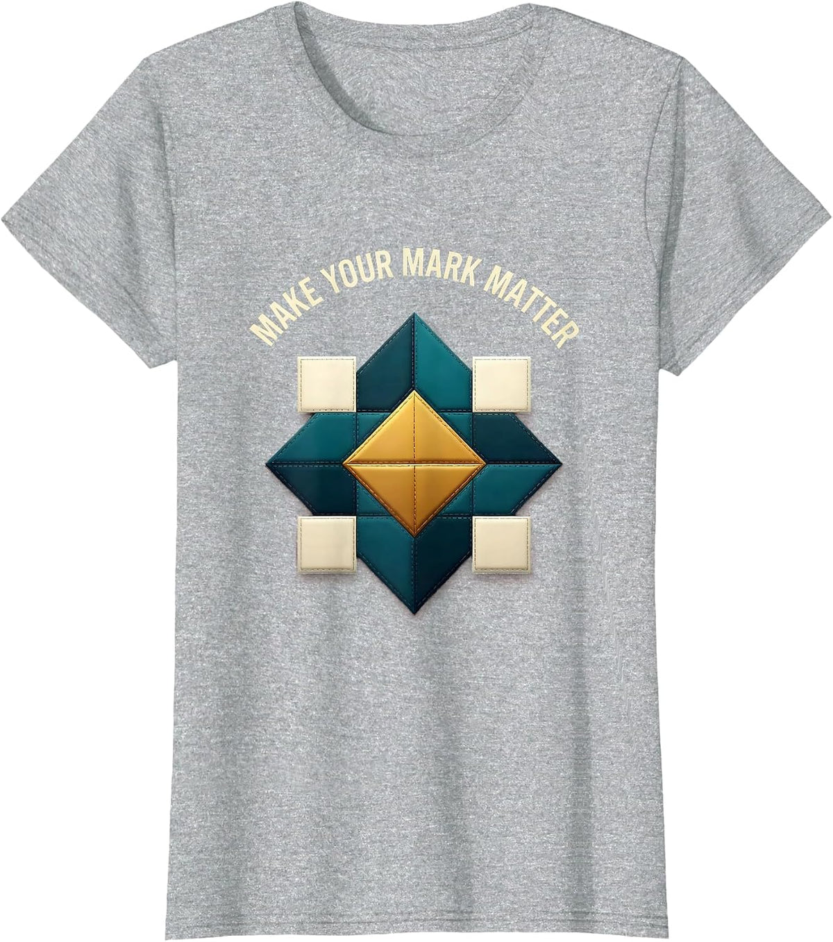 Make Your Mark Matter Subtraction Design T-Shirt - Heather Grey