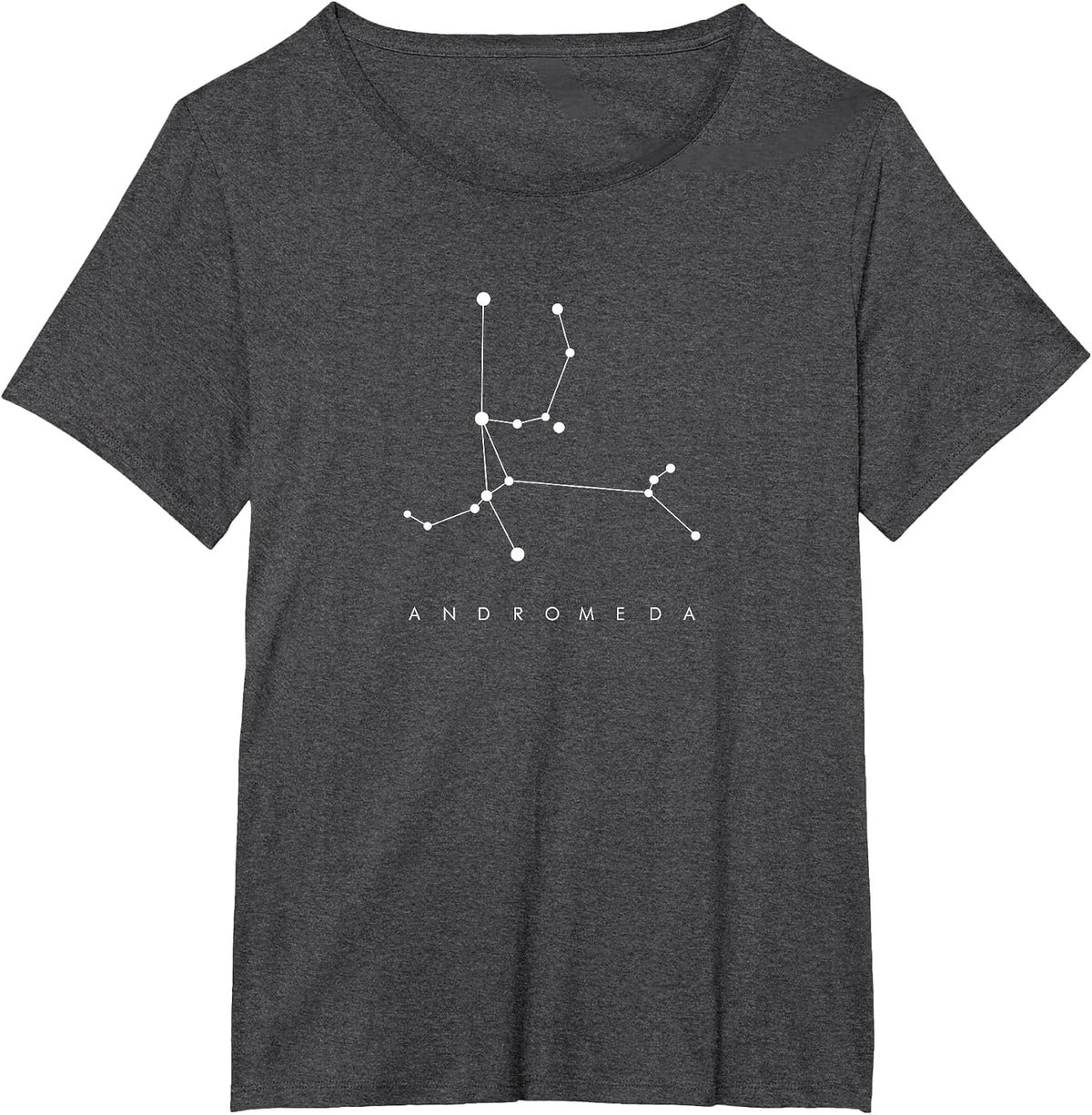 Minimal Andromeda Constellation Astronomy and Space Design T-Shirt - Dark Heather Grey