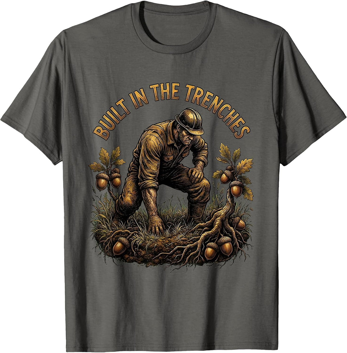 Line Play Wins Championships Football Lineman Design T-Shirt - Asphalt Grey