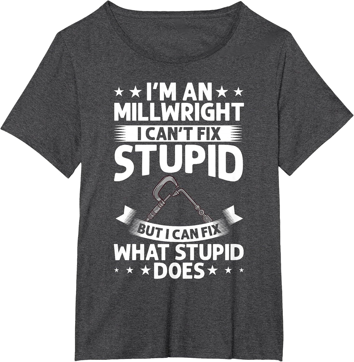 Millwright Training Industrial Mechanic Welding Tools T-Shirt - Dark Heather Grey