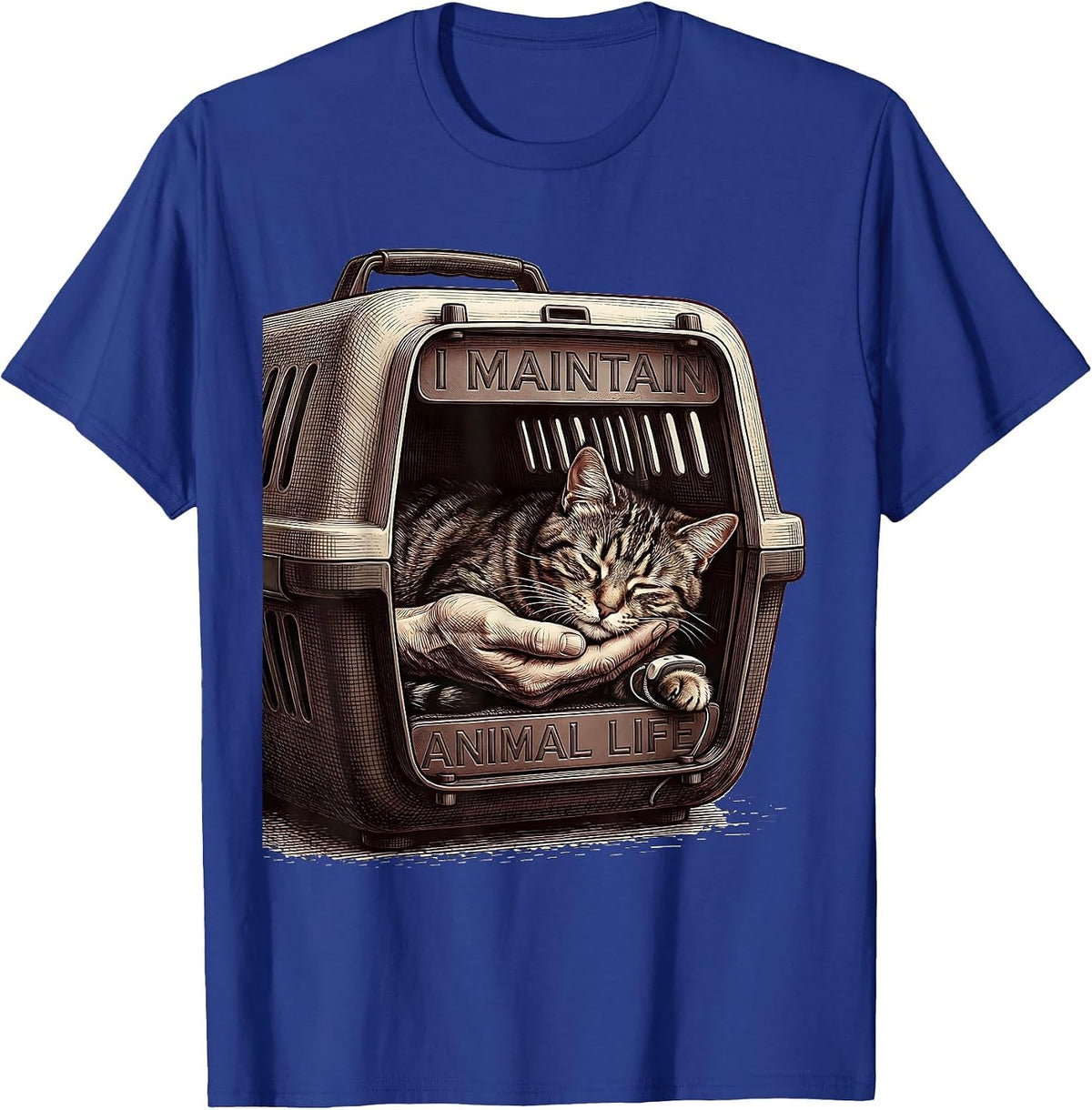 I Maintain Animal Life Funny Vet Tech Veterinary Medicine T-Shirt - Royal Blue
