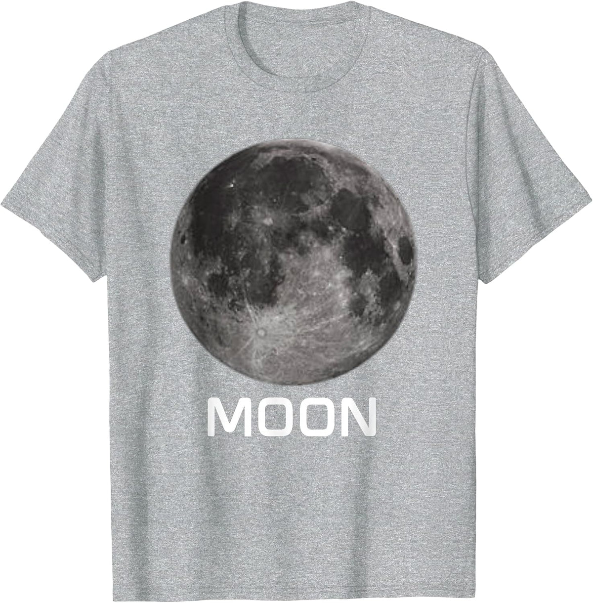 Solar System Earth Moon Outer Space T-Shirt - Heather Grey