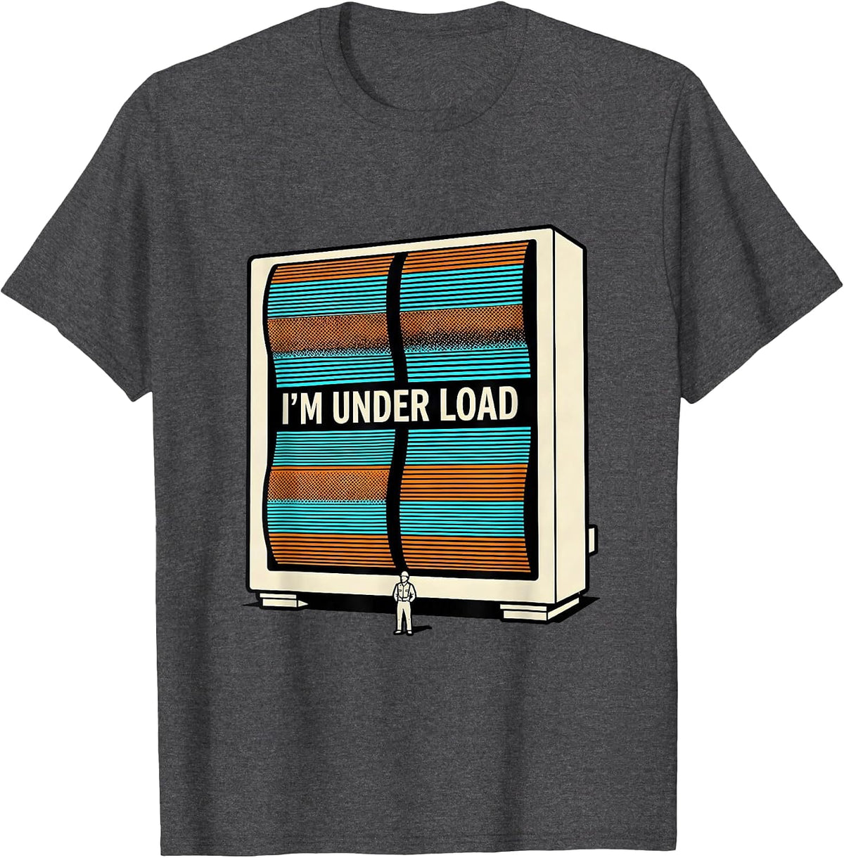 Men's I'M UNDER LOAD Heavy Duty Engineer Electrician Funny T-Shirt - Dark Heather Grey